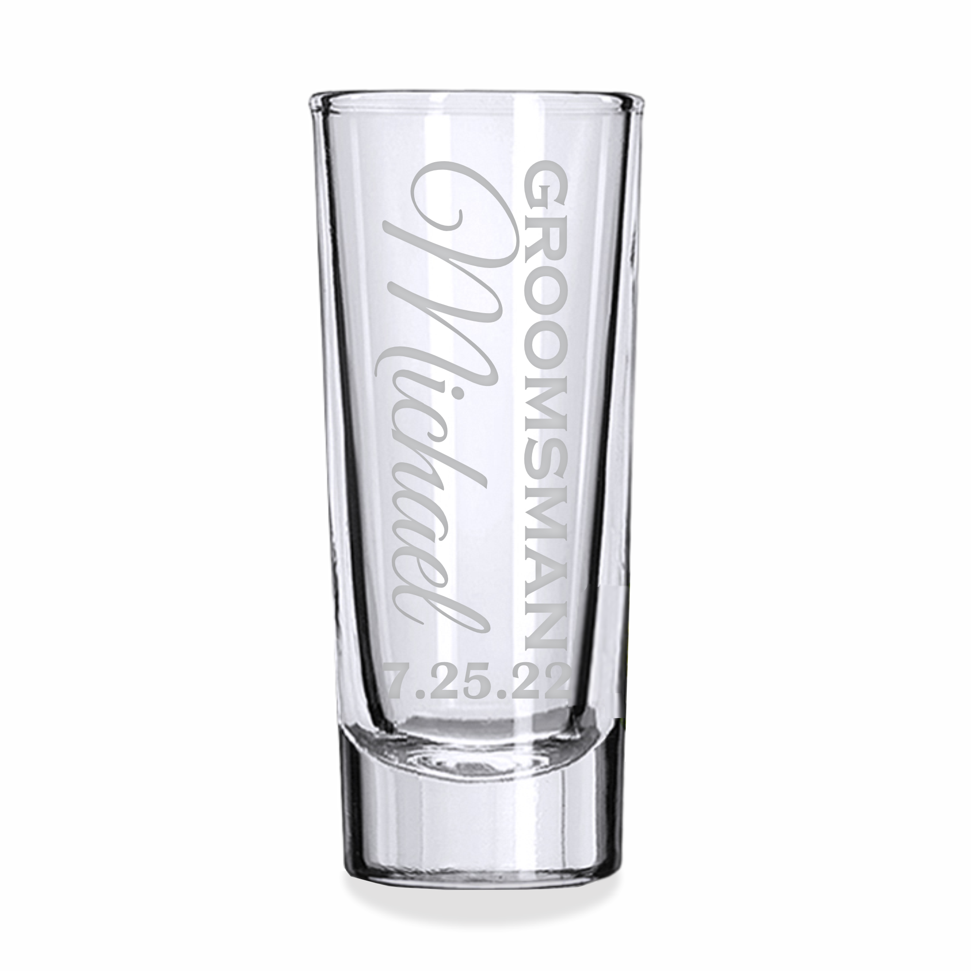 Vertical | Personalized 2oz Tall Shot Glass